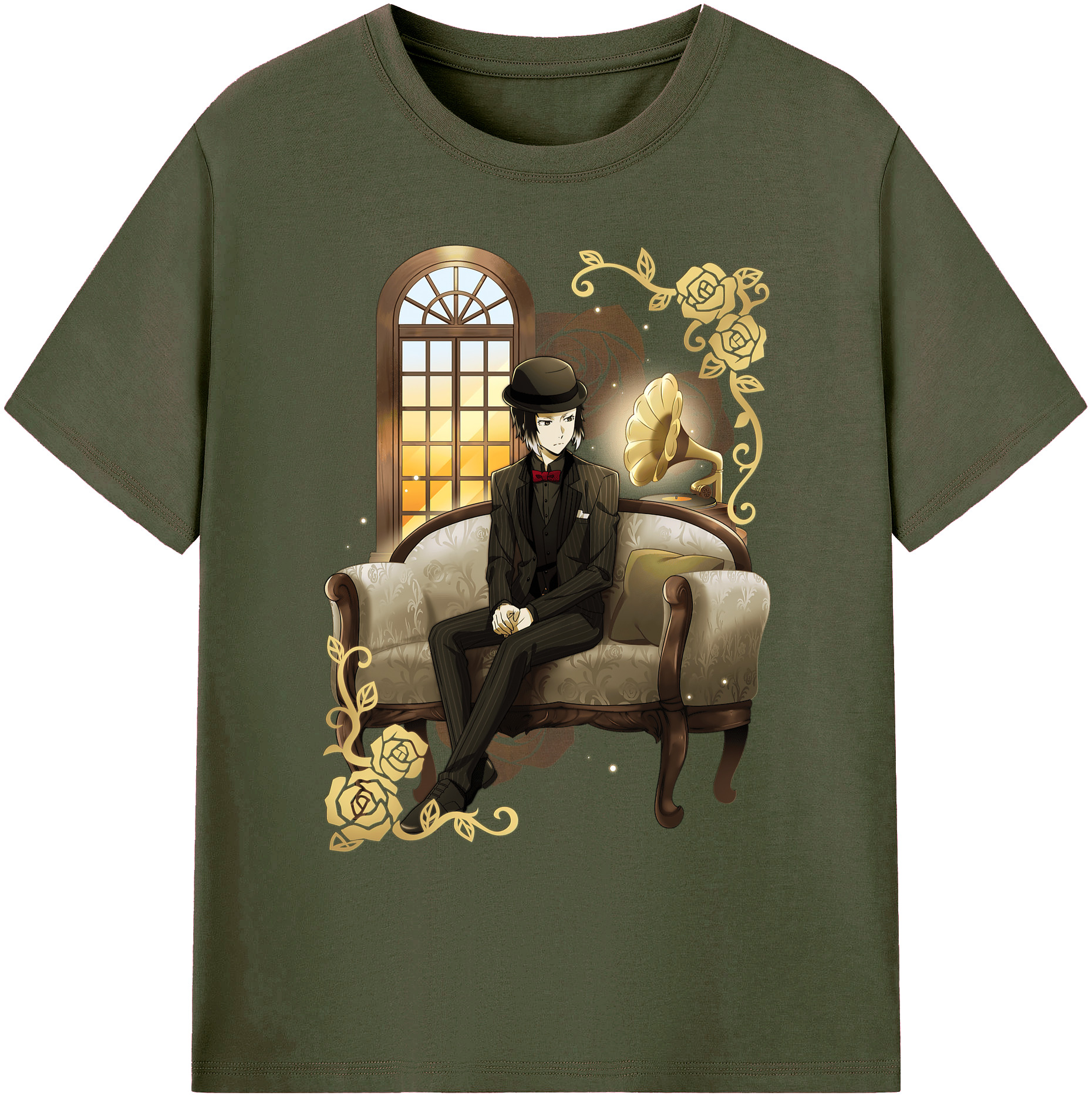 （画像用） 文豪ストレイドッグス Bungo Stray Dogs 綿100％ メンズ半袖Tシャツ｜肌触りやわらか＆通気性
